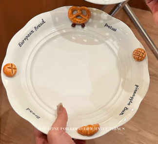 Bread Charm Caramic Plate(Double-Layer Drainage Tray) *ETA Aug 15 2026*