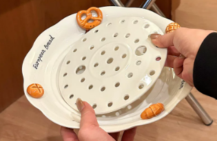 Bread Charm Caramic Plate(Double-Layer Drainage Tray) *ETA Aug 15 2026*
