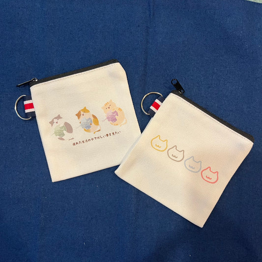 Canvas Coin Pouch(Cat)
