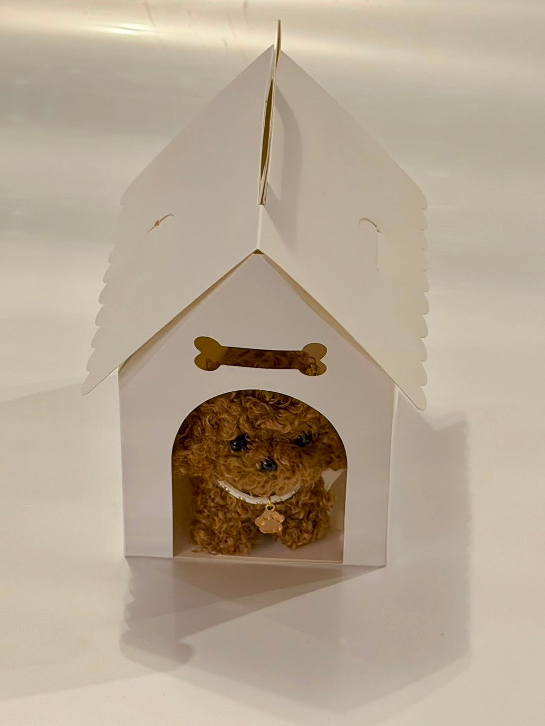 Handmade Dog with DIY Paper House Packing