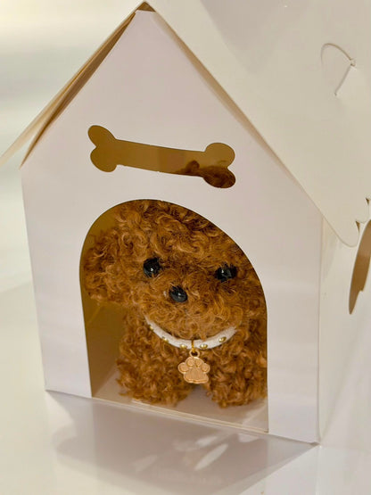 Handmade Dog with DIY Paper House Packing